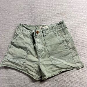 Madewell Light Sage Green Cotton Blend Cargo Shorts Size 24 EUC